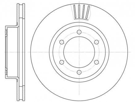 Гальмівний диск перед. 4 Runner/Land Cruiser (01-10) WOKING D6706.10 (фото 1)