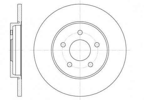 Гальмівний диск задн. XType/Mondeo/Mondeo 00-11 WOKING D6661.00