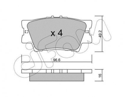 Гальмівні колодки зад.TOYOTA CAMRY/RAV4 III/RAV4 IV 2.0-3.5 06- CIFAM 8227490