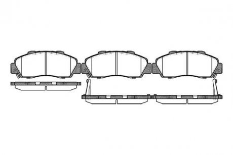 Гальмівні колодки пер. Legend/Accord/Shuttle/CR-V/Civic 93-05 WOKING P2513.32 (фото 1)