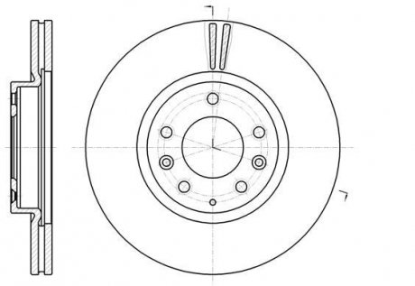 Гальмівний диск перед. Mazda 6/Atenza/6 (07-21) WOKING D61235.10 (фото 1)