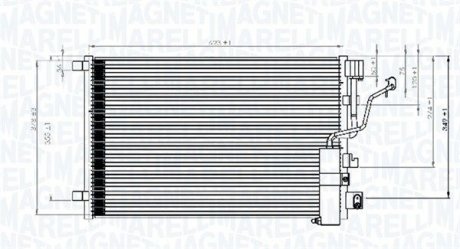 Skraplacz OPEL ASTRA H MAGNETI MARELLI 350203841000