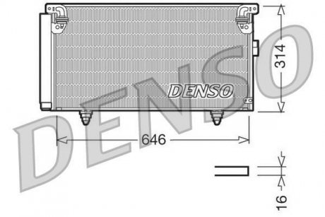 Радіатор кондиціонера DENSO DCN36001 (фото 1)