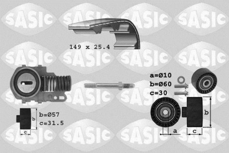 Ремінь ГРМ (набір) SASIC 1750004