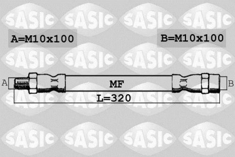 Шланг гальмівний SASIC SBH6379