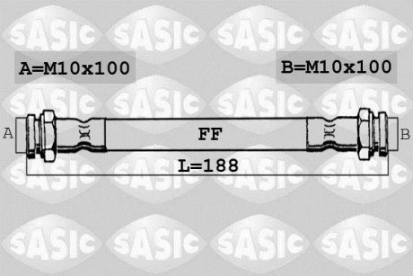 Шланг гальмівний SASIC 6606028