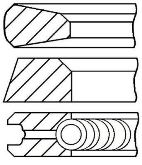 КІЛЬЦЯ ПОРШНЕВІ (STD) O123MM 3.5-3-4MM RENAULT KERAX/PREMIUM DCI11E-MIDR06.23.56B/41 >1996 GOETZE ENGINE 08-135500-10