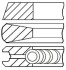 КІЛЬЦЯ ПОРШНЕВІ (STD) O126MM 3.5-2.5-3.5 MAN TGA/TGX D2676LF01-D2676LF14 >2007 GOETZE ENGINE 08-443200-00 (фото 1)