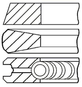КІЛЬЦЯ ПОРШНЕВІ (STD) O126MM 3.5-2.5-3.5 MAN TGA/TGX D2676LF01-D2676LF14 >2007 GOETZE ENGINE 08-443200-00