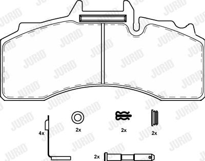 КОЛОДКИ ГАЛЬМІВНІ BPW ECO PLUS2 TSB 3709 Jurid 2922709560