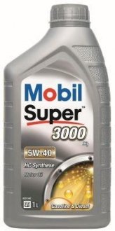 Олива моторна Super 3000 X1 5w40 1л MOBIL 150564 (фото 1)