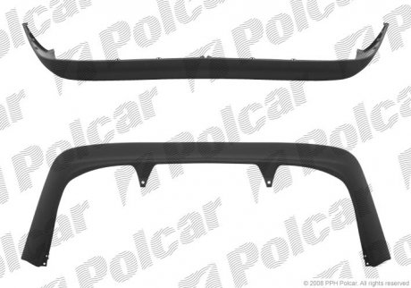 Бампер задний Polcar 8112962