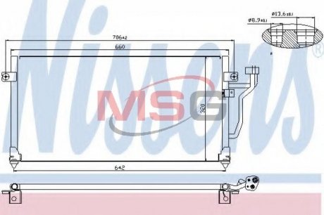 Радіатор кондиціонера NISSENS 94356