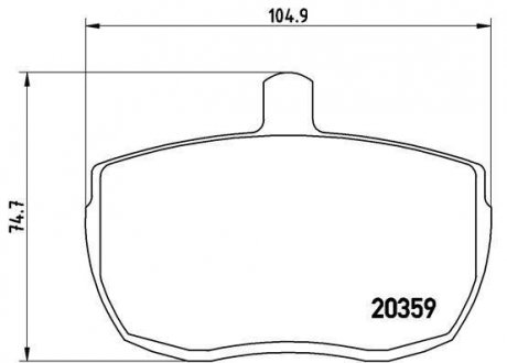 Гальмівні колодки, дискове гальмо (набір) BREMBO PA6001