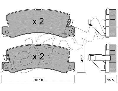 Колодки гальмівні задн. Avensis/Corolla/Camry/Corona/Celica/Carina/RX/ES 87-07 CIFAM 822-161-1 (фото 1)