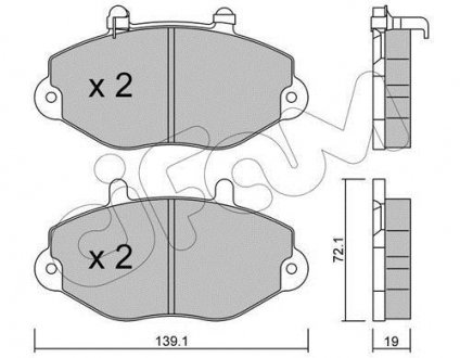 Колодки гальмівні перед. Transit (94-02) CIFAM 822-195-1