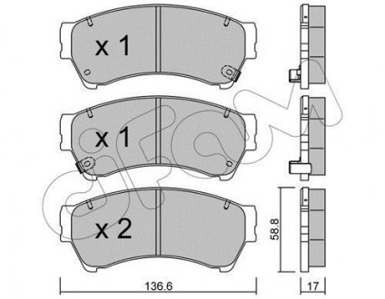 Колодки гальмівні пер. Mazda 6 07-13 CIFAM 822-924-0