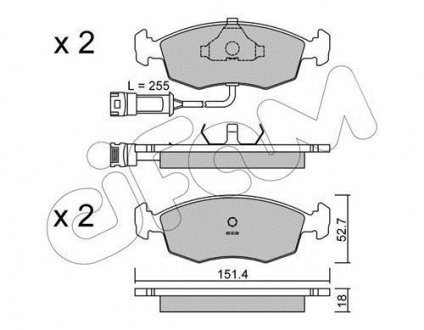 Гальмівні колодки перед. Ford Escort/Sierra 84-99 (ATE) CIFAM 822-094-0 (фото 1)