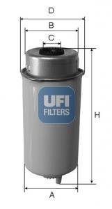 Фільтр палива UFI 2446400 (фото 1)