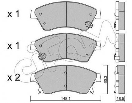 Гальмівні колодки перед. Aveo 11-/Astra J 09- (Bosch) CIFAM 822-838-0