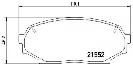 Гальмівні колодки, дискове гальмо (набір) BREMBO P49017 (фото 1)