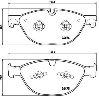 Колодки тормозные дисковые, к-кт. BREMBO P36025 (фото 1)