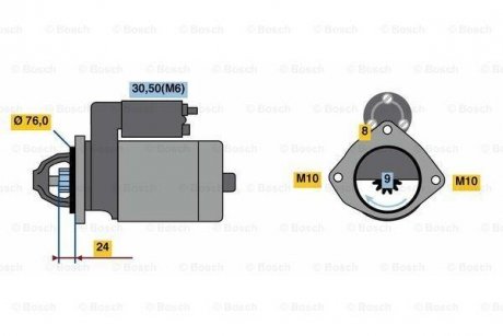 Стартер BOSCH 0986022710 (фото 1)