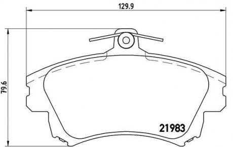 Гальмівні колодки, дискове гальмо (набір) BREMBO P86017