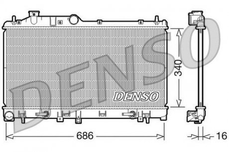 Радіатор, охолодження двигуна DENSO DRM36008 (фото 1)