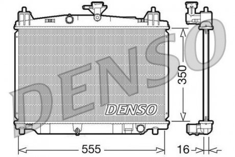 Радіатор, охолодження двигуна DENSO DRM44016