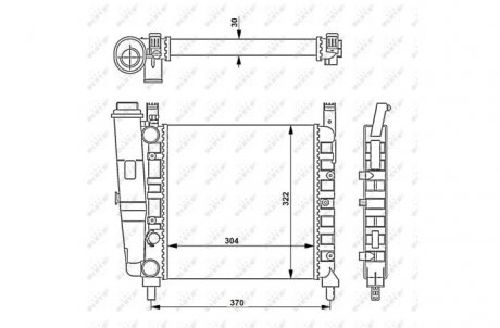 Радіатор, охолодження двигуна NRF 54679