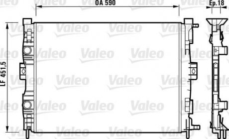 Радіатор, охолодження двигуна Valeo 732873