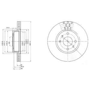 Гальмівні(тормозні) диски Delphi BG2413