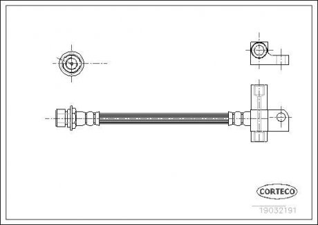 Шланг гальмівний CORTECO 19032191