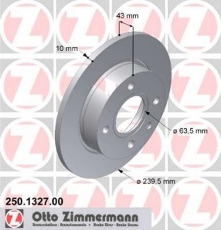 Гальмівний диск ZIMMERMANN 250132700 (фото 1)