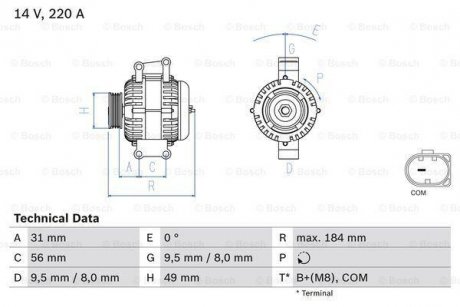 Автозапчастина BOSCH 0986083600