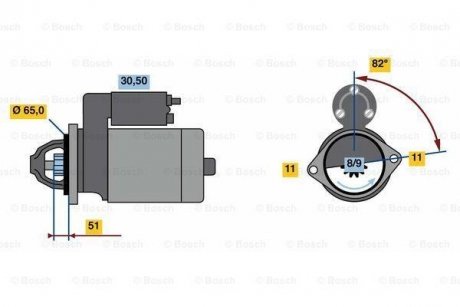 Стартер BOSCH 0986023470 (фото 1)