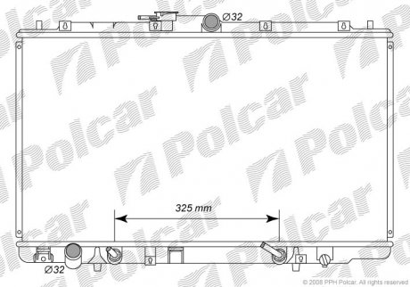 Радіатор двигуна Polcar 3818087