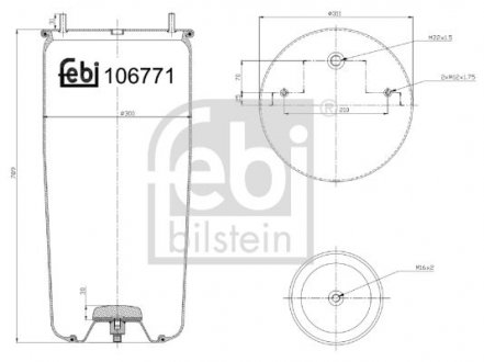 Пневморесора 4942 N P02 (без стакана) FEBI BILSTEIN 106771