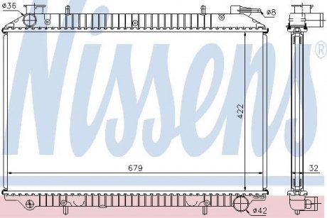 Радіатор, охолодження двигуна NISSENS 62976A