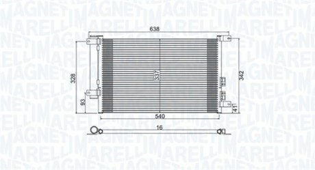 Condenser, air conditioning MAGNETI MARELLI 350203733000 (фото 1)