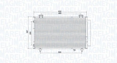 Condenser, air conditioning MAGNETI MARELLI 350203925000 (фото 1)