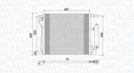 Condenser, air conditioning MAGNETI MARELLI 350203992000
