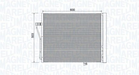 Condenser, air conditioning MAGNETI MARELLI 350203929000