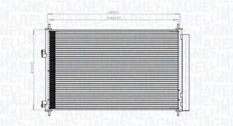 Condenser, air conditioning MAGNETI MARELLI 350203742000