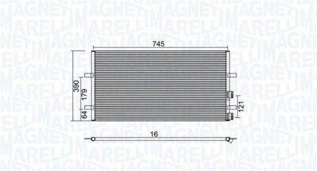 Condenser, air conditioning MAGNETI MARELLI 350203740000