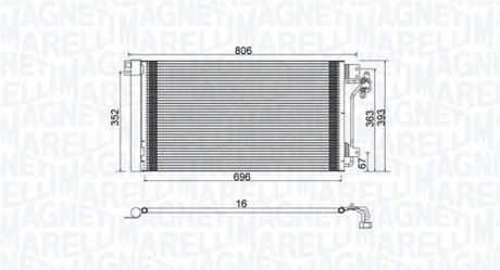 Condenser, air conditioning MAGNETI MARELLI 350203962000 (фото 1)