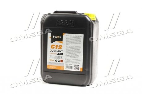 Антифриз YELLOW G12 Сoolant Ready-Mix -36°C <> (желтый) (Канистра 10кг) AXXIS AX-P999-G11Ye RDM10 (фото 1)