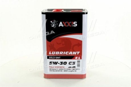 Масло моторн. 5W-30 C3 504/507 (Канистра 4л) AXXIS AX-2020