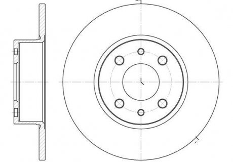FIAT диск гальмівний задній CROMA (251*10) REMSA 6150.00 (фото 1)